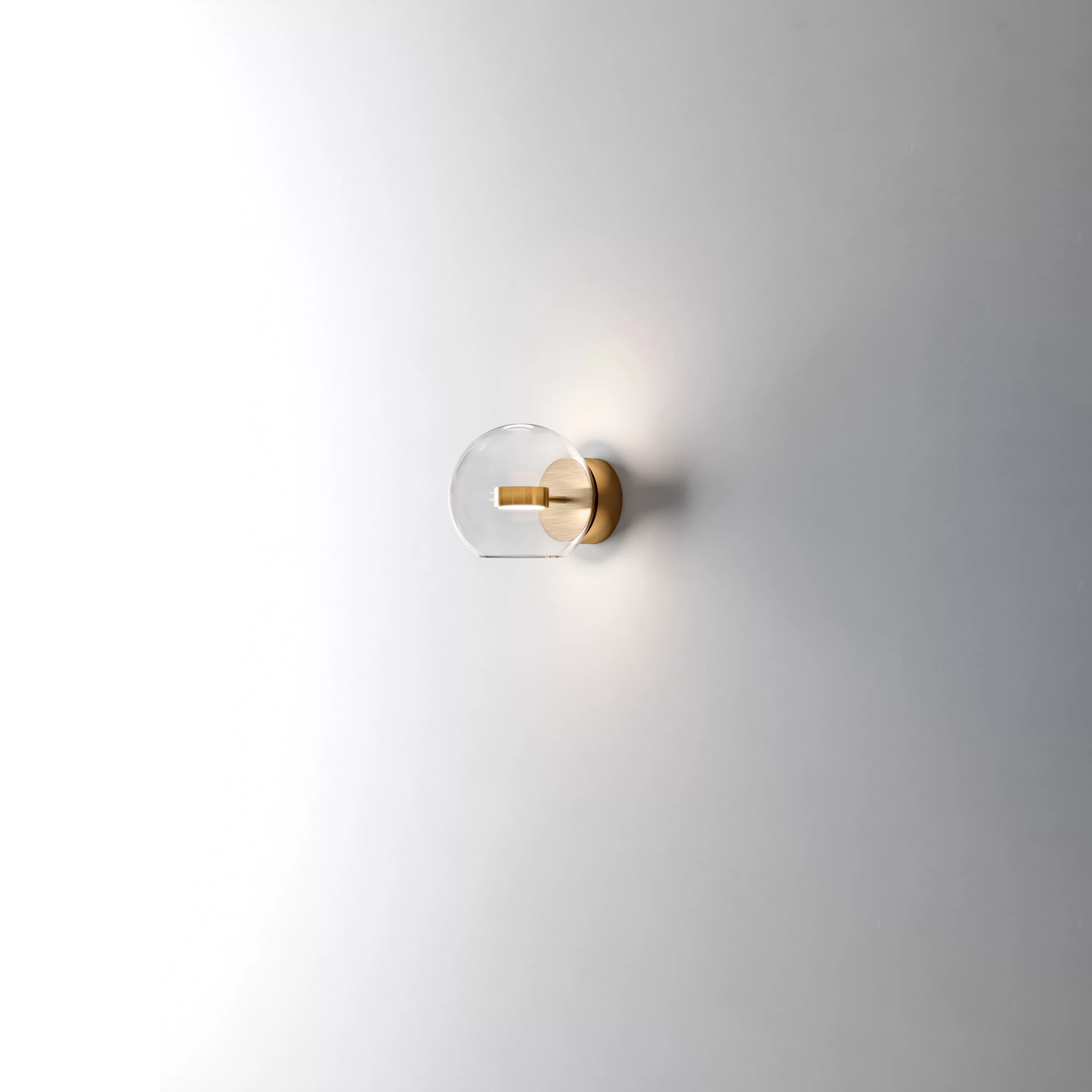 Giopato and Coombes Soffio wall vertical brass transparent