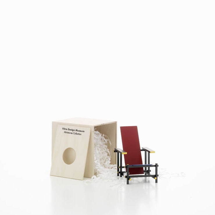 Miniature Rood Blauwe Stoel