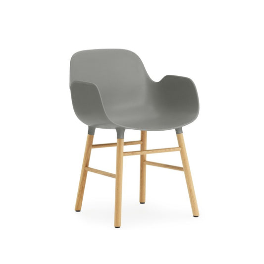 NC Form armchair grey poly, oak