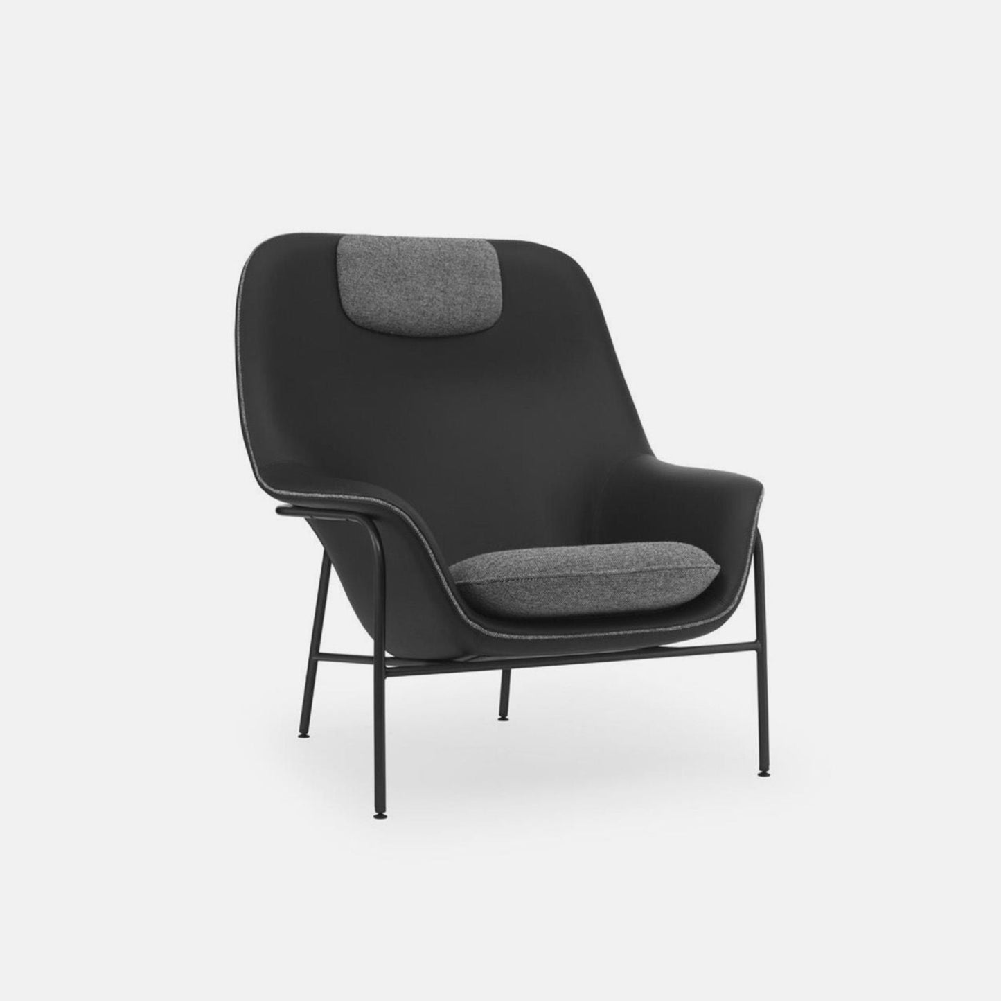 Drape lounge chair - High back Steel