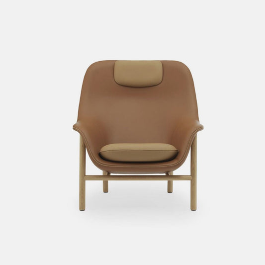 Drape lounge chair - High back Oak