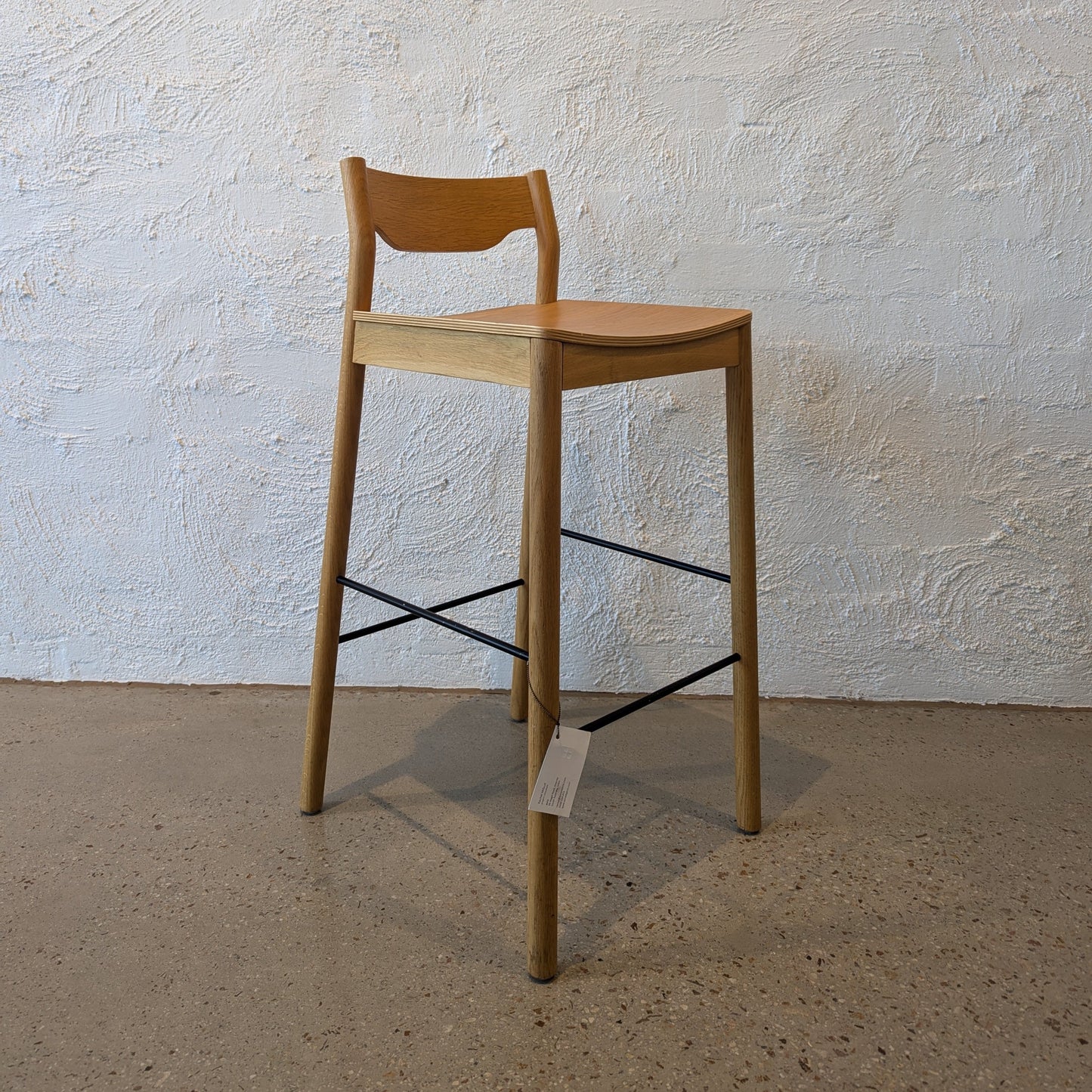 Tangerine Stool with Back - SALE