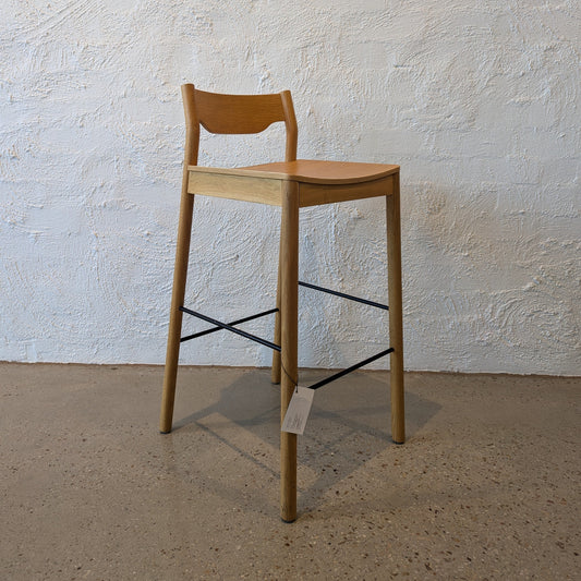 Tangerine Stool with Back - SALE