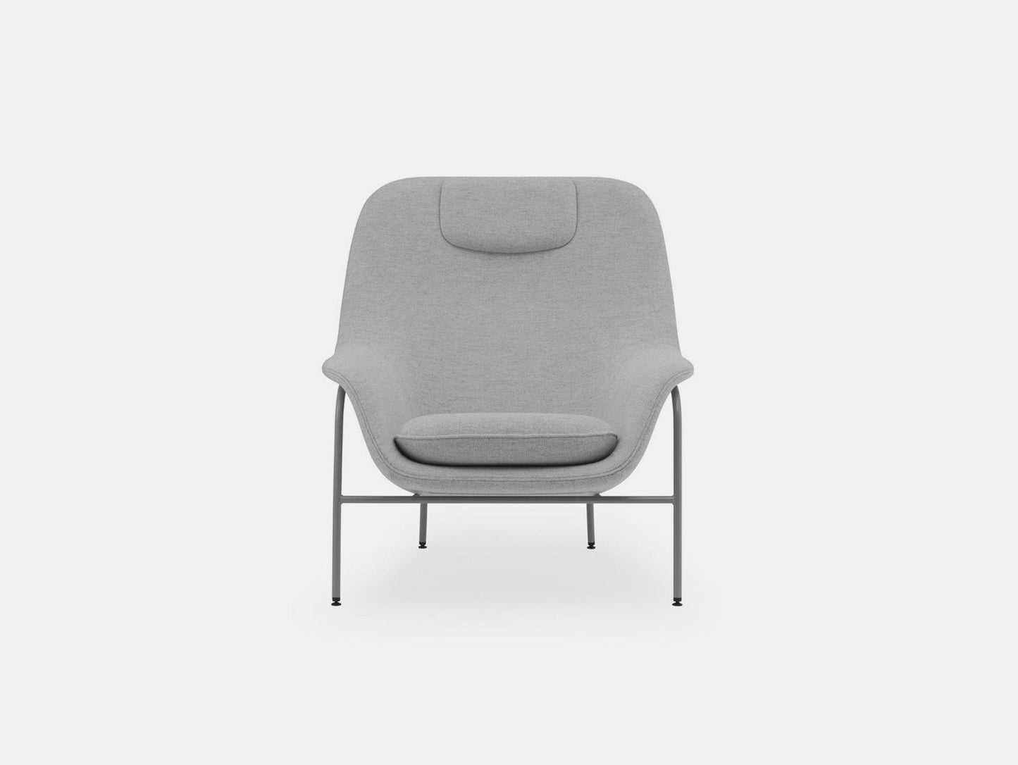 Drape lounge chair - High back Steel